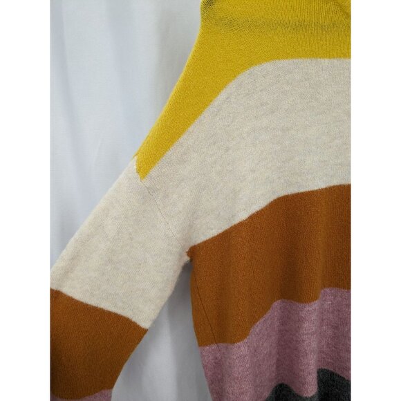 Madewell Oversized Sweater Women Size S Colorblock Casual Retro Academia Lagom - Picture 3 of 8